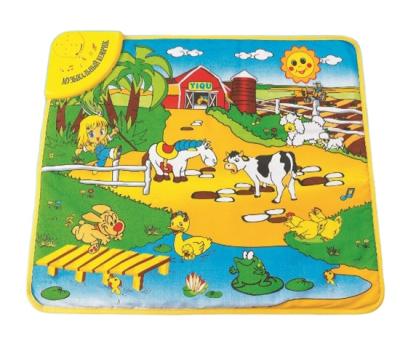 China Educational Toys DF Baby Musical Playmat Baby Farm Electronic Play Mat for Kids Dancing Mat Learning Toys Baby Mat Russian Toy for sale