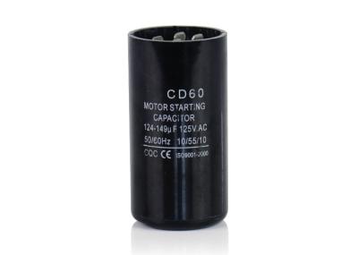 China CD60 124-149UF 250VAC UL810 Air Conditioner Capacitors With Pins for sale