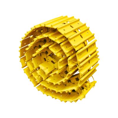 China Pc 200-3 Excavator Track Shoe Yellow /Black 35MnB Link Bulldozer Track Chain Press Assembly Group Excavator Parts for sale