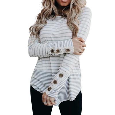 China Other Free Shipping SD635 Women's Spring and Autumn New Fashion Women's Pullover Stripe Printed Long Sleeve Top for sale