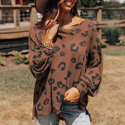 China The Other Free Neck Autumn Winter Thick Warm Top Pullovers Jumper Knitwear Women's Top Soft Feminine Sweater O Leopard Shipping O273 for sale