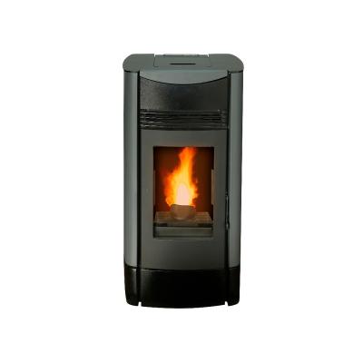 China Indoor cold rolled steel using auto-feeding and auto-igniting wood pellet home heater for sale