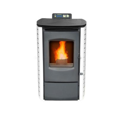 China Cast iron house using small wood pellet stove with 6KW remote control for sale