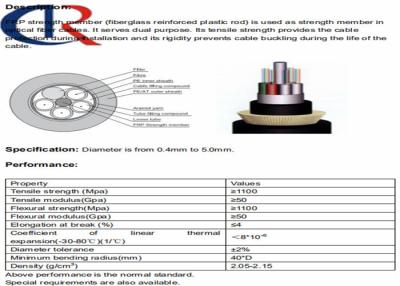 Cina Il centro del cavo ottico FRP, SGS periferico centrale ISO9001 di rafforzamento del membro di forza in vendita