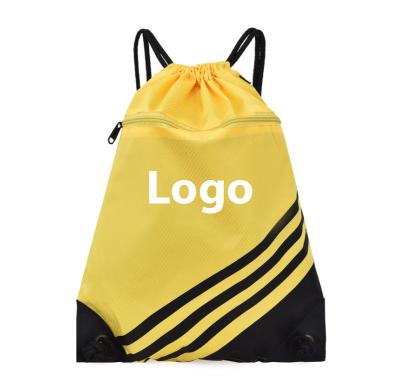 China Plain or Customize Custom Reusable and Durable Drawstring Bag Backpack Drawstring Logo Bag Bags with Logo for sale