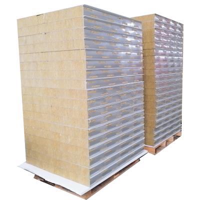 China Industrial High Density 100mm Rock Wool Board For Wall Thermal Insulated Rock Wool Sandwich Panel for sale