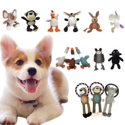 China Wholesale Viable Animal Shaped Dog Stuffed Toy Funny Donkey Monkey Pet Squeaky Toy for sale