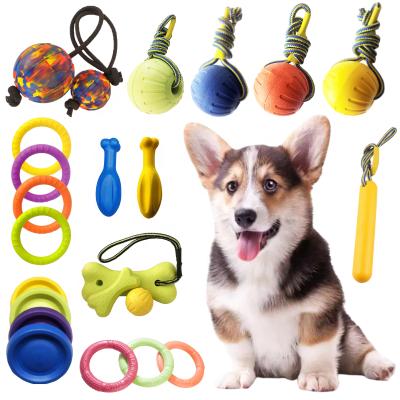 China Hot Sales Viable Pet EVA Foam Toys Interactive Dog Floating EVA Dog Ball With Handle for sale