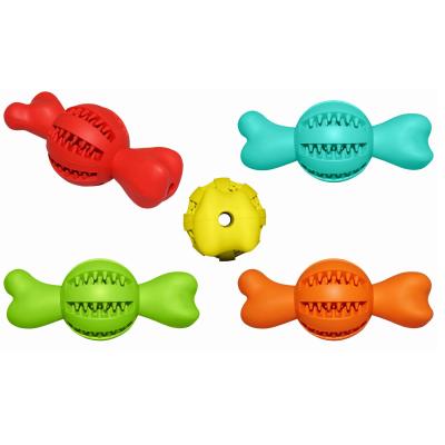 China Sustainable Improved Candy Shaped Food Leak Pet Toy Durable Rubber Dog Chewing Toy for sale