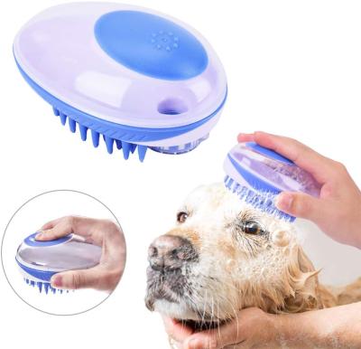 China Viable High Quality Dog Bathing Massage Brush Pet Shower Shampoo Dispenser Brush for sale