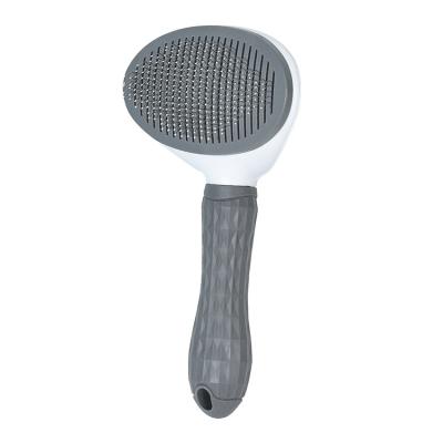 China 2021 Sustainable New Stainless Steel Pet Slicker Brush Effectively Pet Deshedding Brush for sale