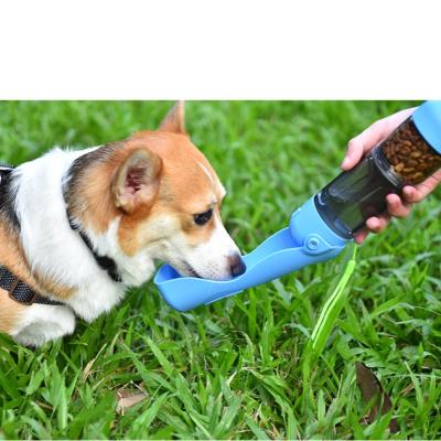 China 2021 New Arrival Pet Water Food Container Outdoor Multi Function Sustainable Pet Drinking Bottle for sale