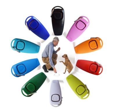 China Viable Hot Sale Factory Outlet Custom 2 In 1 Wholesale Dog Clicker Pet Training Whistles for sale