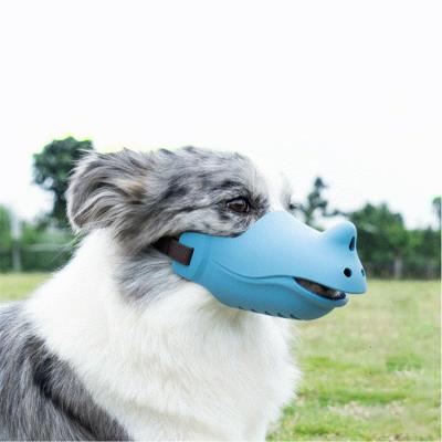 China 2021 Sustainable Rhino Shaped Anti Bite Bark Dog Muzzles Adjustable Muzzles For Dogs for sale