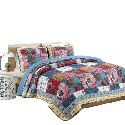 China Factory Wholesale Home Supply Comforters Spring Floral Printed Cotton Comforter for sale