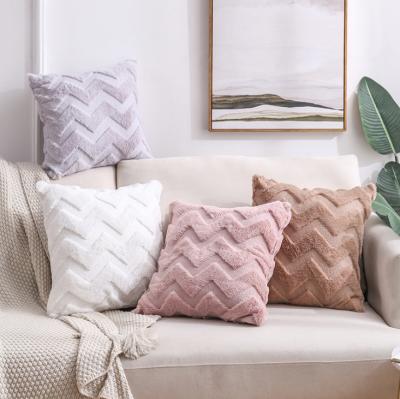 China Plain And Plush Plain Fabric Anti - Static Soft Short Sofa Cushion for sale