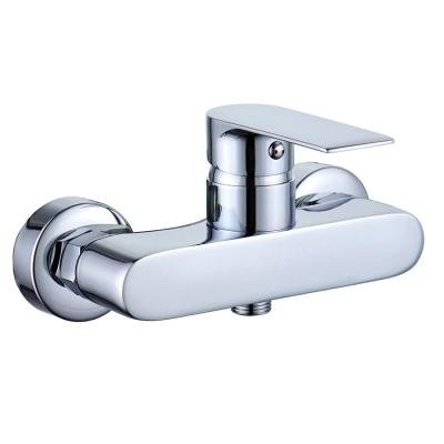 China Single Slide Bar Handleless Pass Through Wall Mounted Chromed Bathtub Shower Mixer Tap for sale