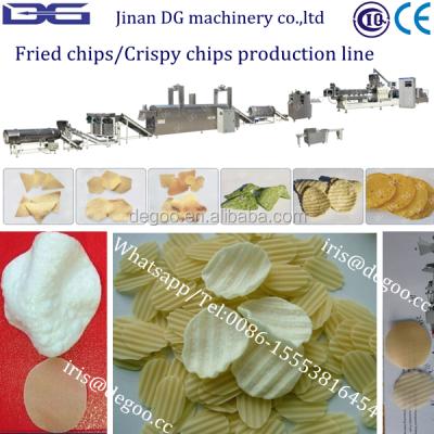 China Prawn Cracker Machine Extruded Crispy Fried Potato Chips / Tortilla Potato Chips Production Line for sale