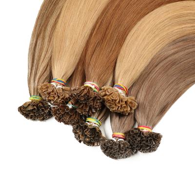 China Cuticle in the same direction color hot wholesale natural raw cambodian hair keratin u tip soft curly hair extension en venta