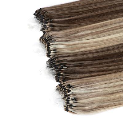 Chine Micro Link Hair Extensions Cheap Keratin Wave 100% Remy Micro Loop Ring Hair Silky Straight Hair Extension à vendre