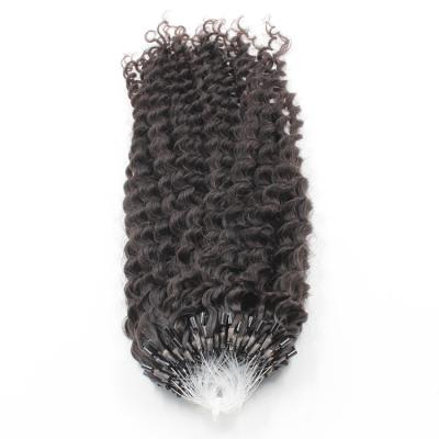 Κίνα Natural Soft Afro Kinky Curly Color Afro Kinky Curly Micro Ring Remy Micro Ring Brazilian Micro Link Bead Hair Extensions 1g/strand προς πώληση