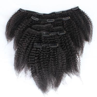 Китай Afro Kinky Curly 4C Clip In Hair Extensions 100% Afro Hair For Africa Women продается