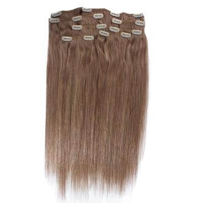 China Taobao Remy Cuticle Aligned Human Hair Silky Straight Good Quality Double Wave Weave Clip In Hair Extension for sale