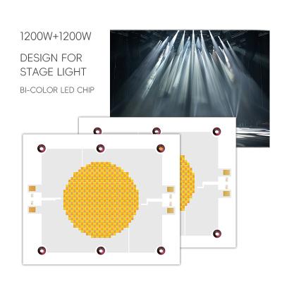 중국 듀얼 컬러 램프 비디오 필름 조명을 위한 초 밝은 85V CRI 95 Ra 1200W 1200W COB LED 칩 판매용