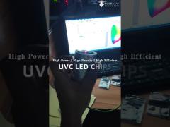 UV chip irradiation test video of different lens materials