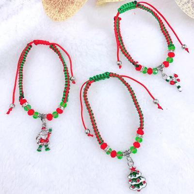 China New FASHIONABLE Handmade Woven Santa Christmas Gifts Bracelet For Lady for sale