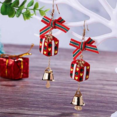 China Trendy Fashion Christmas Eve Bell Women Circle Earring Charms for sale