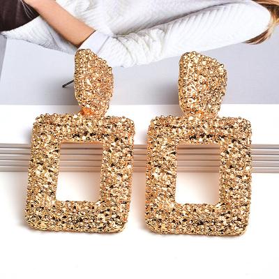 China 2021 Fashion Trendy Geometric Boho Big Drop Earrings Trendy For Women for sale