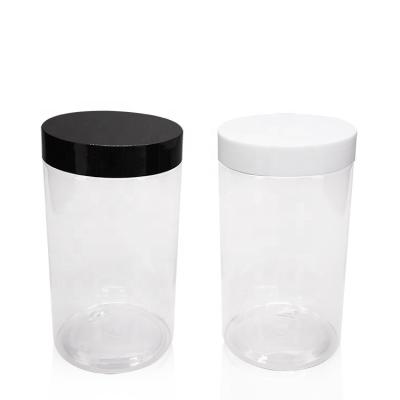 China 400ml Plastic Food Grade Food Grade Sealed PET Plastic Cookie Jar Clear for sale