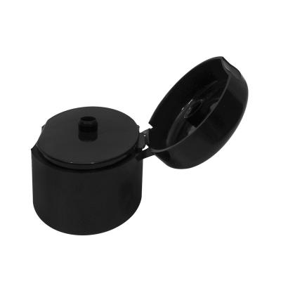 China Non Flip Different Size Black Oval Flip Top Cap For Shampoo Bottle for sale