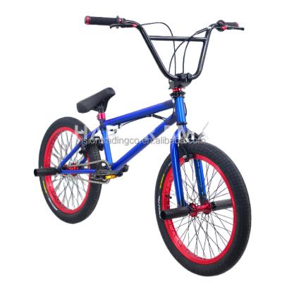 China Street stock 20 inch freestyle ready bmx bicycle good quality for stunt in raw translucent colors for sale