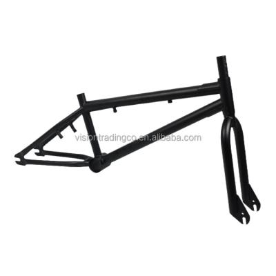 China Stock Ready BMX BMX Bicycle Frames And Forks In Chrome Plate And Matte Black Colors for sale