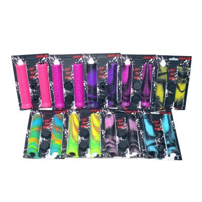 China Colorful design mountain bikes bicycle grip grips with mixed colors and 2 tone colors for BMX and scooter for sale