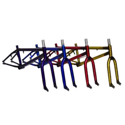 China Special Design BMX Raw Color BMX Bicycle Frames And Forks Polished With Raw Surface for sale