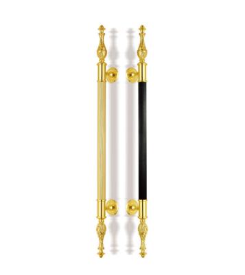 China Minimalist High Quality Luxury Brass Door Handle Sets Door Glass Titanium Push Pull Door Handle For Star Hotel for sale