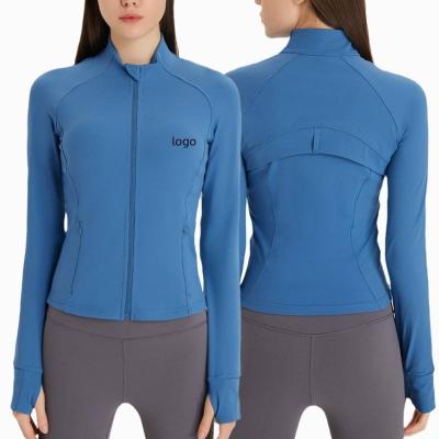 China Breathable DS211 Women Athletic Sport Shirts Slim Fit Long Sleeved Workout Sweatshirts Fitness Coat Yoga Tops With Thumb Holes Gym Jackets for sale