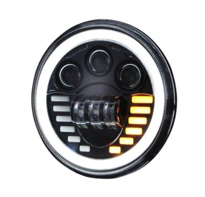 China Hight/Low HEPAI 7inches 55W Led Angel Ring Light White And Yellow Car Turn Signal Light for sale