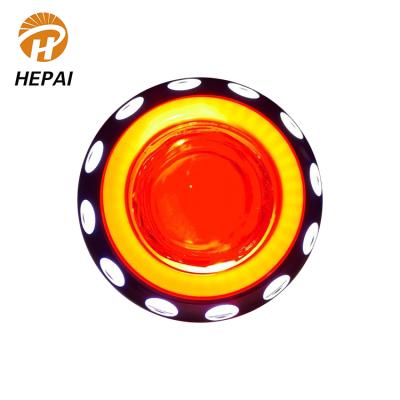 China High Quality 5 Colors 10w Aluminum+Optical Plastic Lens Projector Headlight Lens Devil's Eye Led Motorcycle Headlights for sale