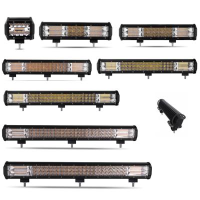 China 4inch 5inch 7inch 22Inch 32inch 42inch Two Tone Dual Color Flood Spot Flash Led Offroad Work Bar Light for sale