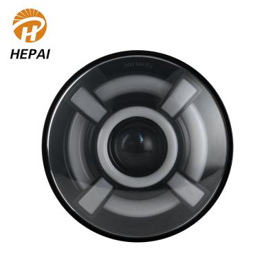 China Super bright 7 inch high beam double housing 7 inch round aluminum car angel ring ip68 65w led headlight for sale