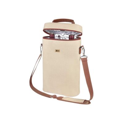 China Waterproof Custom Wine Tote Carrier Insulated and Padded Soft Cooler Bags and Box for Travel and Wine Tasting for sale