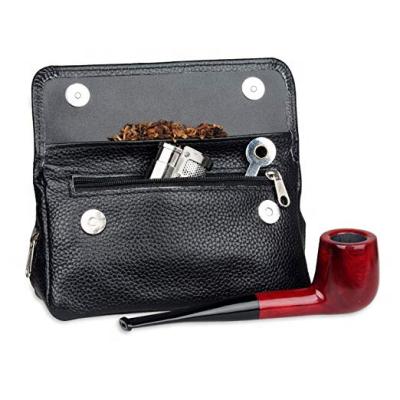 China Factory Manufacturer/PU Leather Tobacco Pipe Bag Case Leather Smoking Bag For Cigarette Socket Pipe Tool Lighter Holder Smoking Pouch for sale