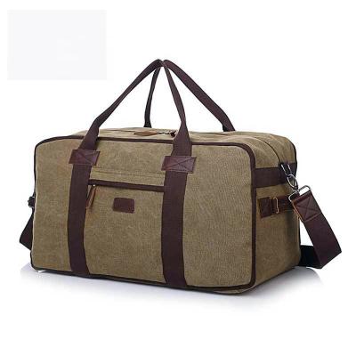 China Fashion Travel Duffle Bag Mens Luggage Bag Luxury Waterproof Leather Travel Bag Canvas for sale