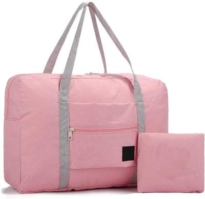 China Fashion high quality waterproof women ladies gym nylon sports pink duffel bag travel bag luggage for sale