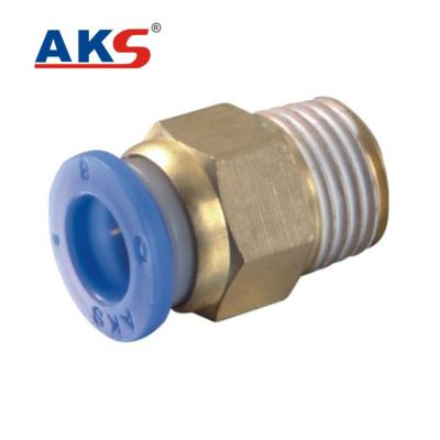 China AKS Air Pneumatic PC Fitting Brass Copper Connectors for sale