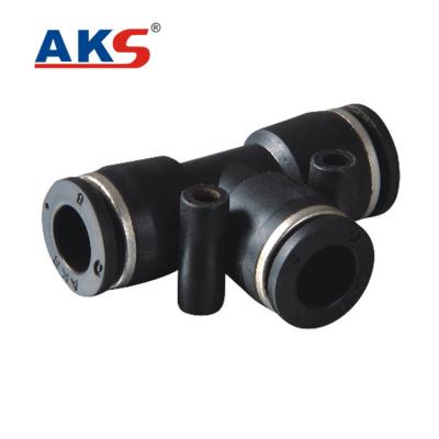 China China Cheap High Quality Plastic Pneumatic Quick Connect Plastic Push In TEE Fittings Connector for sale